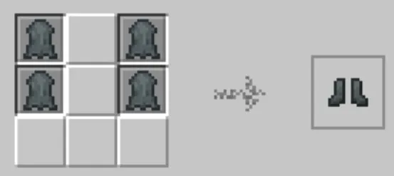 Boots crafting recipe with sea creature hides