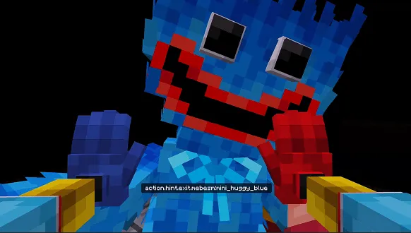 Blue creature with red mouth in-game mod.