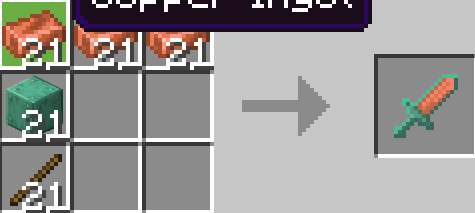 Wide Oxidized Copper Sword