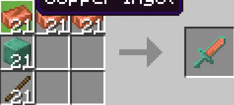 Wide Oxidized Copper Sword