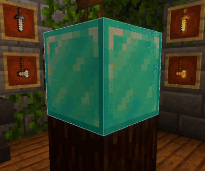 White outline highlighting a selected block