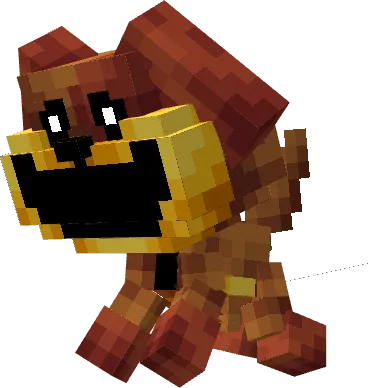Blocky toy creature with a big mouth.