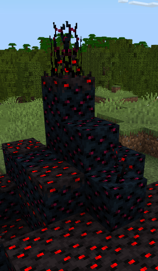 ALT Glowing infected blocks with dark spikes