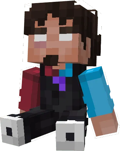 Minecraft character in colorful attire.