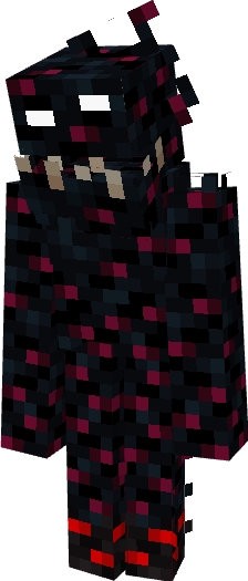 Pixelated mutated creature in dark tones.