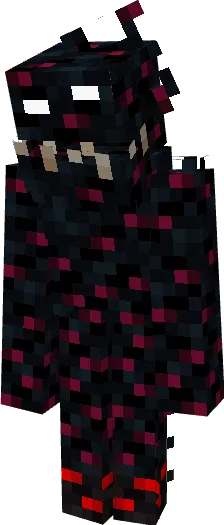 Pixelated mutated creature in dark tones.