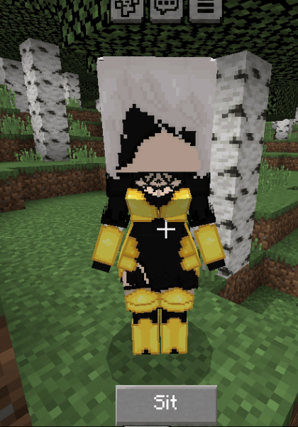 Character mod in blocky forest setting.