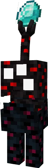 Mutated mob with glowing blue gem.