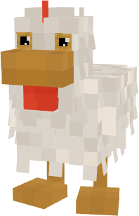 A pixelated chicken from a game mod.