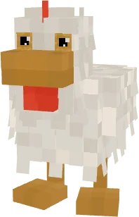 A pixelated chicken from a game mod.