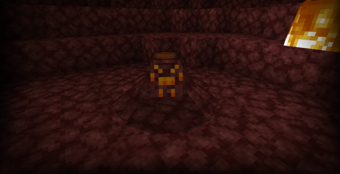 Pixelated spider with saddle in cave.