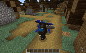 Player riding a futuristic flying bike
