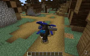 Player riding a futuristic flying bike