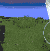 Player wields glowing magic sword at night