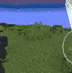 Player wields glowing magic sword at night