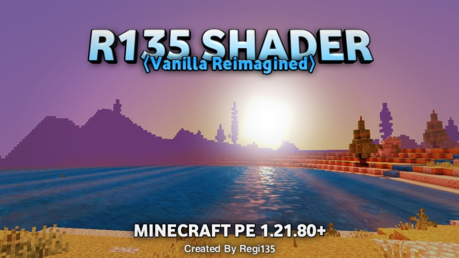 Thumbnail: R135 Vaimagined r1.0.0 || R135 Shader Vanilla Reimagined || Shader For Minecraft PE 1.21.80+