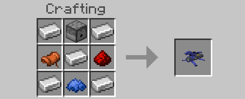 Crafting recipe for a flying bike mod item