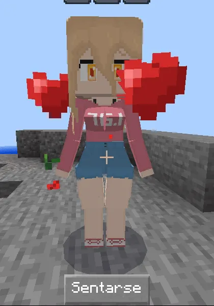 Anime character mod in pixel style.