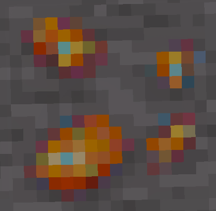Mysterious ore block with colorful gems