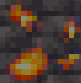 Glowing random loot ore embedded in stone