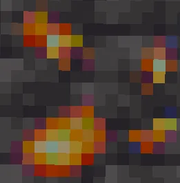 Glowing random loot ore embedded in stone