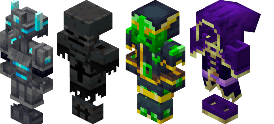 Four pixelated fantasy characters.