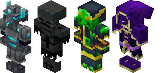 Four pixelated fantasy characters.