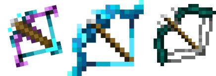 Pixelated bows from Alylicas Dungeons.