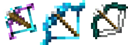 Pixelated bows from Alylicas Dungeons.