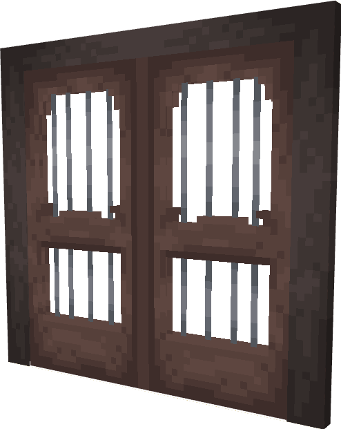 Pixelated double doors texture.