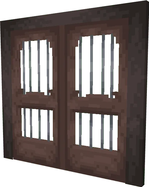Pixelated double doors texture.