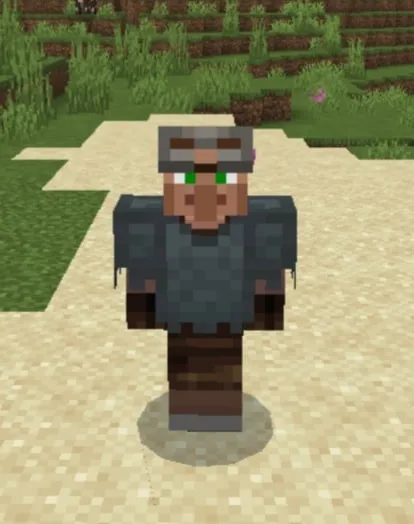 Villager wearing prehistoric armor set