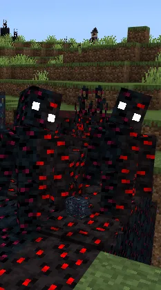 Mutated mobs with red and black textures.