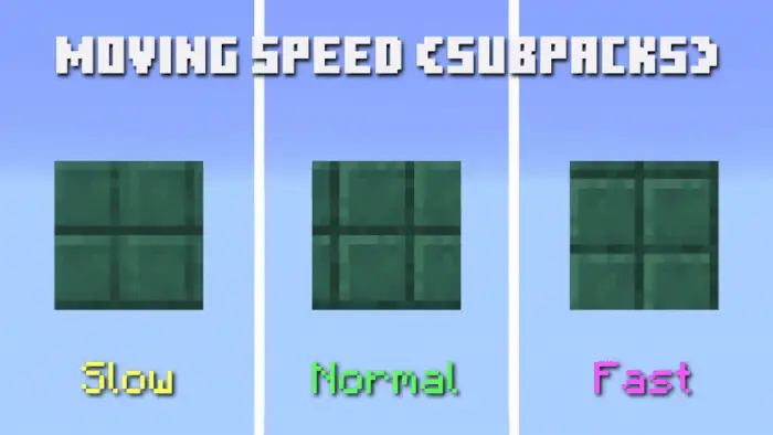 Animated block textures slow, normal, fast.