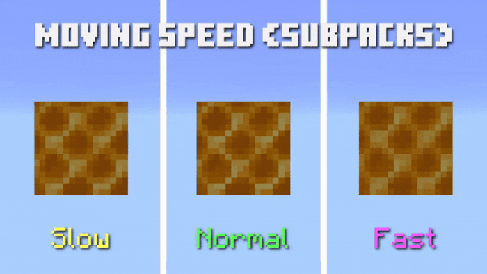 Animated textures slow, normal, fast.