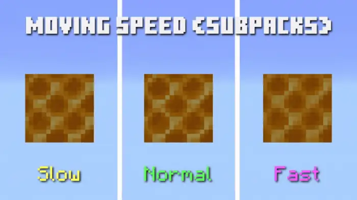 Animated textures slow, normal, fast.