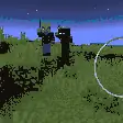 Player wields a glowing sword at monsters