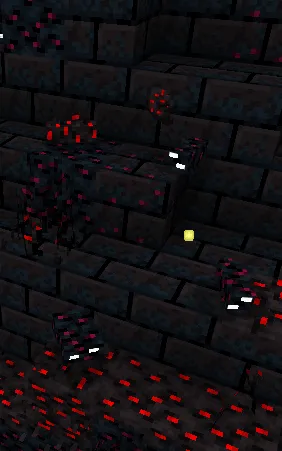Mutated mobs on dark, blocky terrain.