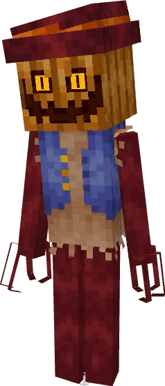 Pumpkin-headed boss with clawed hands