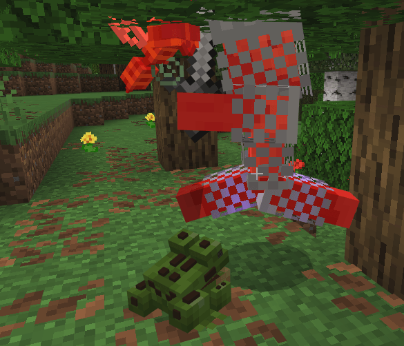 Toads and hornets in a blocky forest.