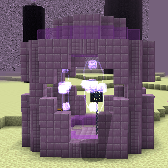 Purple arcane structure with floating crystals