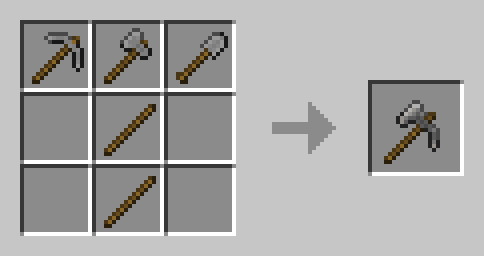 Crafting recipe for a paxel tool.