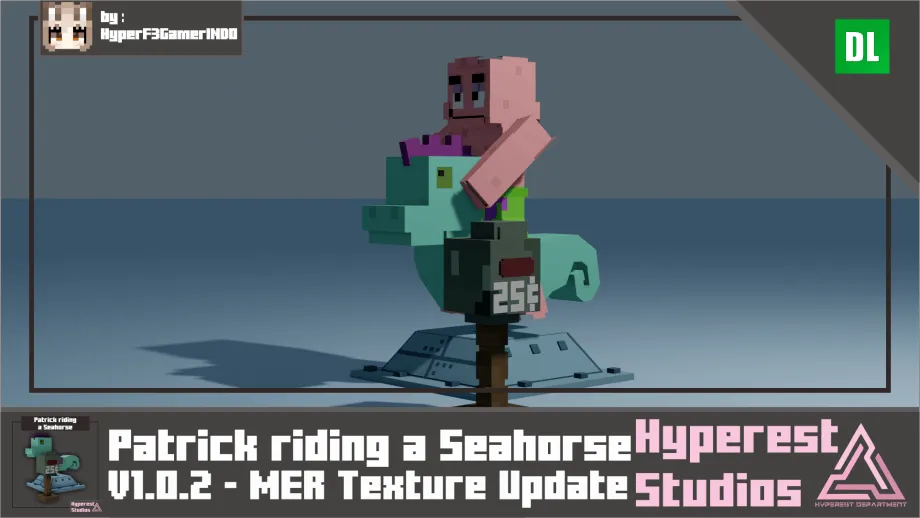 Thumbnail: Patrick Riding a Seahorse | v1.0.2 MER Texture Update