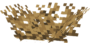 Pixelated nest for virtual parrots