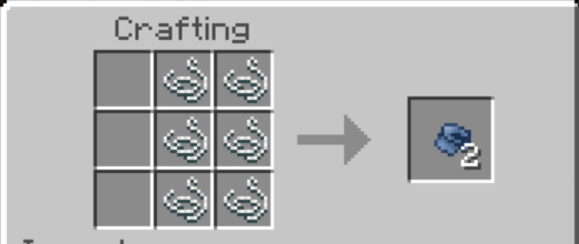 Crafting recipe string to blue items.