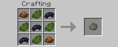 Crafting recipe for a flying bike item