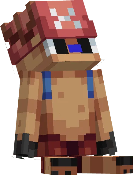 Blocky pirate character model.