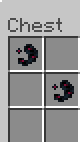 Inventory with two swirling items.