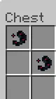 Inventory with two swirling items.