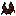 Pixelated black and red creature icon.